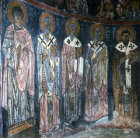 Five doctors of the church, twelfth century, monastery church of Eski Gumus, near Nigde, Cappadocia, Turkey